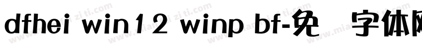 dfhei win12 winp bf字体转换